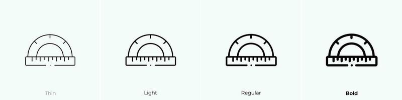 Protaktor Symbol. dünn, Licht, regulär und Fett gedruckt Stil Design isoliert auf Weiß Hintergrund vektor