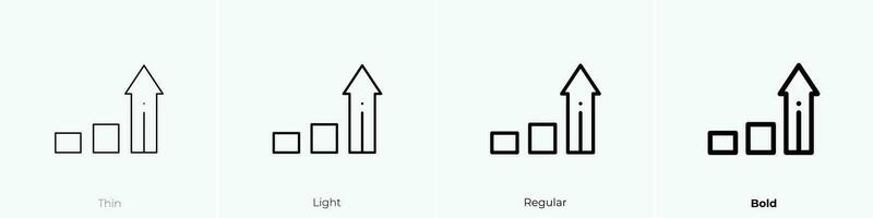 Profite Symbol. dünn, Licht, regulär und Fett gedruckt Stil Design isoliert auf Weiß Hintergrund vektor