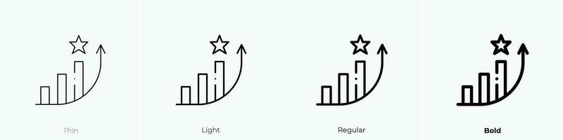 profitieren Symbol. dünn, Licht, regulär und Fett gedruckt Stil Design isoliert auf Weiß Hintergrund vektor