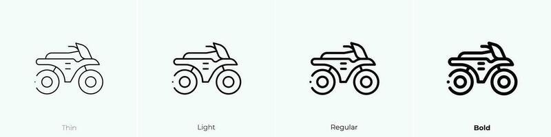 Quad Symbol. dünn, Licht, regulär und Fett gedruckt Stil Design isoliert auf Weiß Hintergrund vektor