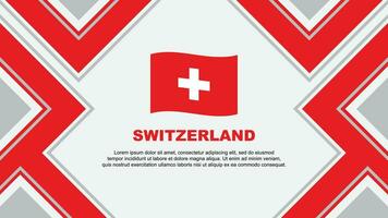schweiz flagga abstrakt bakgrund design mall. schweiz oberoende dag baner tapet vektor illustration. schweiz vektor