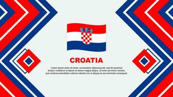 kroatien flagga abstrakt bakgrund design mall. kroatien oberoende dag baner tapet vektor illustration. kroatien design