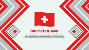 Schweiz Flagge abstrakt Hintergrund Design Vorlage. Schweiz Unabhängigkeit Tag Banner Hintergrund Vektor Illustration. Schweiz Design