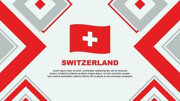 Schweiz Flagge abstrakt Hintergrund Design Vorlage. Schweiz Unabhängigkeit Tag Banner Hintergrund Vektor Illustration. Schweiz Unabhängigkeit Tag