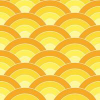 Gelb Schatten von japanisch Welle Muster Hintergrund. japanisch nahtlos Muster Vektor. Wellen Hintergrund Illustration. zum Kleidung, Verpackung Papier, Hintergrund, Hintergrund, Geschenk Karte. vektor