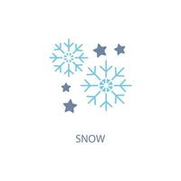 snö begrepp linje ikon. enkel element illustration. snö begrepp översikt symbol design. vektor