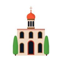 Vektor Kathedrale Kirche eben Stil Illustration. orthodox Tempel Symbol isoliert