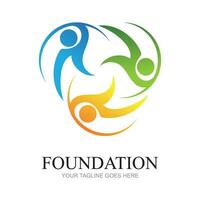 Jugend Stiftung Logo kreativ Menschen Bildung Logo Konzept vektor