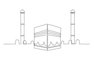 kaaba i de haram moské vektor