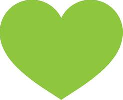 grön hjärta ikon vektor . grön hjärta emoji isolerat på vit bakgrund