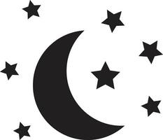 Mond und Sterne Symbol beim Nacht . Schlaf Träume Symbol . Vektor Illustration