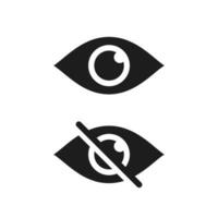 Auge und Nein Aussicht Symbol Vektor Illustration. Vision Symbol Vektor.