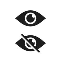 öga och Nej se ikon vektor illustration. syn ikon vektor.
