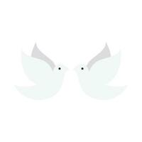 Paar von Weiß Tauben eben Illustration vektor