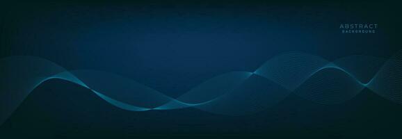 blå bakgrund med strömmande Vinka rader. trogen teknologi begrepp. vektor illustration