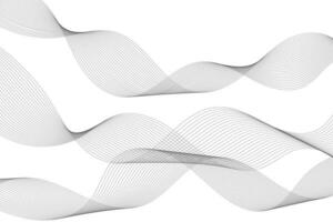 Vektor abstrakt Hintergrund mit dynamisch grau Wellen, Linien und Partikel.
