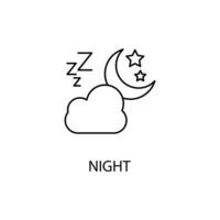 natt begrepp linje ikon. enkel element illustration. natt begrepp översikt symbol design. vektor