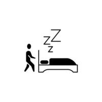 sömnpromenader begrepp linje ikon. enkel element illustration. sömnpromenader begrepp översikt symbol design. vektor