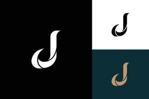 Brief j Monogramm Vektor Logo Design