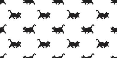 katt sömlös mönster kattunge vektor halloween gående scarf isolerat upprepa bakgrund bricka tapet tecknad serie illustration klotter design