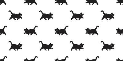 Katze nahtlos Muster Kätzchen Vektor Halloween Gehen Schal isoliert wiederholen Hintergrund Fliese Hintergrund Karikatur Illustration Gekritzel Design