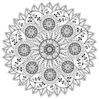 Mehndi Blume dekorative Ornament im ethnischen orientalischen Stil, Doodle Ornament, Umriss Hand zeichnen. vektor