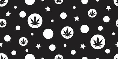 Marihuana nahtlos Muster Vektor Cannabis Gras Blatt Polka Punkt Blase wiederholen Hintergrund Fliese Hintergrund Schal isoliert Pflanze Illustration Gekritzel Design