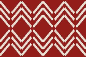 ethnisch Ikat Stoff Muster geometrisch Stil.afrikanisch Ikat Stickerei ethnisch Muster rot Weihnachten Tag Hintergrund. abstrakt, Vektor, Illustration. Textur, Kleidung, Rahmen, Dekoration, Motiv. vektor