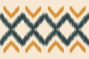 ethnisch Ikat Stoff Muster geometrisch Stil.afrikanisch Ikat Stickerei ethnisch orientalisch Muster braun Sahne Hintergrund. abstrakt, Vektor, Illustration. Textur, Kleidung, Rahmen, Dekoration, Teppich, Motiv. vektor