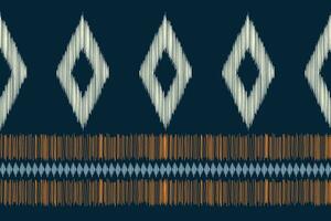 ethnisch Ikat Stoff Muster geometrisch Stil.afrikanisch Ikat Stickerei ethnisch orientalisch Muster Blau Hintergrund. abstrakt, Vektor, Illustration. Textur, Kleidung, Rahmen, Dekoration, Teppich, Motiv. vektor