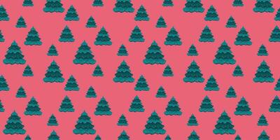 Vektor Hand gezeichnet Weihnachten Bäume nahtlos Muster. süß Weihnachten Hintergrund. Vorlage zum Design, Stoff, Textil, Mode, drucken, Oberfläche Design, Papier, Abdeckung, Innere Dekor