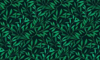 Schön, aufwendig, winzig Blätter Muster. Vektor Hand gezeichnet Grün Geäst Blätter. abstrakt Natur Blatt Muster. Vorlage zum Textil, Mode, drucken, Oberfläche Design, Papier, Abdeckung, Stoff