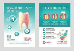 Dental Banner Design auf Blau Hintergrund. vektor