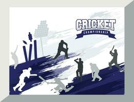 cricket turnering bakgrund vektor