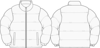 Nylon Puffer Jacke Mode Illustration vektor