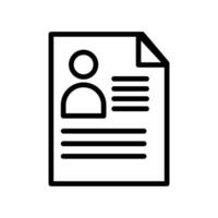 Vektor Symbol Geschäft dokumentieren und Gliederung Büro Symbol. Vertrag Papier Linie Piktogramm mit Beschäftigung Lebenslauf