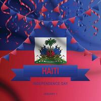 haiti oberoende dag bakgrund. vektor