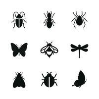 Insekten Symbol einstellen isoliert auf Weiß Hintergrund vektor