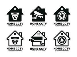 Hem cCTV logotyp design vektor illustration