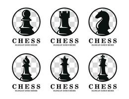 schack logotyp uppsättning vektor illustration
