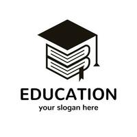 Vektor Bildung Logo schwarz Farbe Stil isoliert