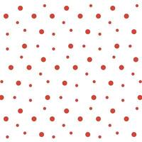nahtlos Muster mit rot Polka Punkte. ein einfach, minimalistisch Hintergrund gemacht von Kreise. vektor