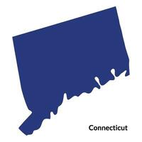 Connecticut Karte. USA Karte vektor