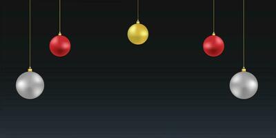glad jul bakgrund med bollar design vektor