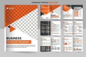 företag profil broschyr design, minimal flersida företag broschyr mall design, årlig Rapportera, företags- företag profil, redigerbar mall layout vektor