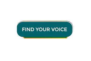 ny hitta din röst hemsida, klick knapp, nivå, tecken, Tal, bubbla baner, vektor