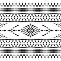 geometrisch nahtlos Stammes- Muster traditionell im schwarz und Weiß Farbe. aztekisch und navajo ethnisch Stil. Design zum Vorhang, Textil, Verpackung, Stoff, Kleidung, Patchwork, Batik, Textur, ikat. vektor