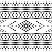 geometrisk sömlös stam- mönster traditionell i svart och vit Färg. aztec och navajo etnisk stil. design för ridå, textil, omslag, tyg, kläder, lapptäcke, batik, textur, ikat. vektor