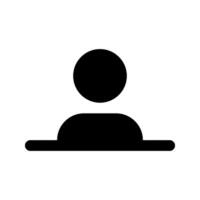 konferens tabell ikon vektor manlig person profil avatar symbol för företag i en platt Färg glyf piktogram illustration