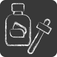 ikon serum. relaterad till kosmetisk symbol. krita stil. enkel design redigerbar. enkel illustration vektor